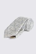 Italian Off White Ditsy Floral Silk Tie