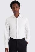 Slim Fit White Textured Shirt image
