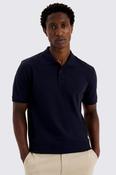 Navy Cotton Piqué Polo Shirt
