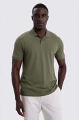 Light Khaki Cotton Piqué Polo Shirt image