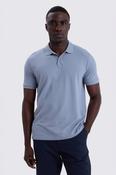 Light Blue Cotton Piqué Polo Shirt image