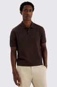 Brown Cotton Piqué Polo Shirt