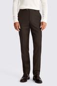 Tailored Fit Brown Twill Trousers
