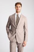 Italian Tailored Fit Neutral Wool Cotton Suit image