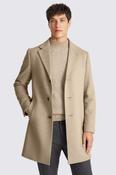 Oatmeal Wool Blend Overcoat