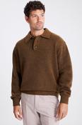 Rust Button Polo image