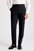 Italian Tailored Fit Navy Check Trousers image