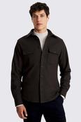 Dark Brown Knit Overshirt image