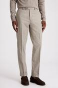 Taupe Stripe Flannel Trousers image