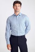 Slim Fit Blue Dobby Non-Iron Shirt image