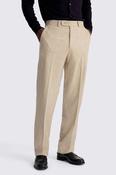 Oatmeal Flannel Wide Leg Trousers  image