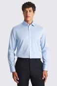 Tailored Fit Light Blue Slub Non-Iron Shirt image