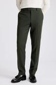 Slim Fit Khaki Flannel Trousers image