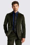Tailored Fit Dark Green Corduroy Suit image