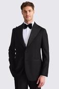 Tailored Fit Black Twill Trousers