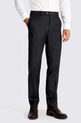 Italian Tailored Fit Navy Check Trousers