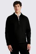 Black Zip Popover Knit Overshirt image