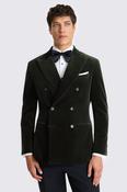 Tailored Fit Dark Green Velvet Jacket  image