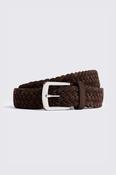 Brown Suede Woven Belt image
