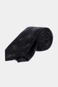 Italian Navy &amp; Brown Paisley Tie image