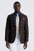 Italian Tailored Fit Brown Check Jacket  image