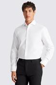 Tailored Fit White Peached Pinpoint Oxford Shirt image