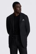 Italian Tailored Fit Black Twill Trousers image