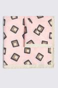 Italian Pink Wool Pocket Square