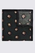Italian Dark Green Wool Pocket Square