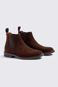 Italian Suede Brown Chelsea Boots image