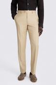 Italian Tailored Fit Latte Twill Trousers image