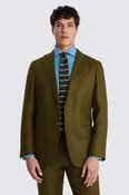 Tailored Fit Olive Linen Suit image