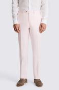 Tailored Fit Pale Pink Twill Linen Trousers