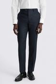 Slim Fit Navy Twill Linen Trousers image