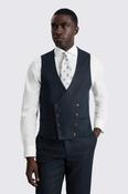Slim Fit Navy Twill Linen Waistcoat  image