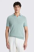 Aqua Linen-blend Skipper Polo Shirt image