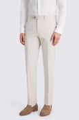 Tailored Fit Neutral Cotton Trouser 