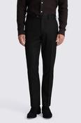 Italian Tailored Fit Black Cotton Trouser  image