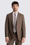 Italian Tailored Fit Brown Stripe Suit image