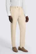 Tailored Fit Neutral Twill Linen Trousers image