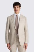 Tailored Fit Neutral Delave Linen Suit image