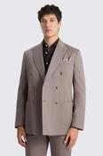 Tailored Fit Taupe Cotton Trouser  image