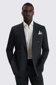 Slim Fit Black Cotton Suit image