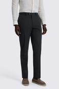 Slim Fit Black Cotton Trouser