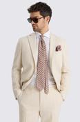 Slim Fit Light Camel Stripe Linen Suit image