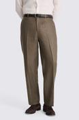 Relaxed Fit Taupe Linen Trousers image