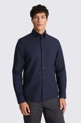 Navy Washed Cotton Oxford Shirt image
