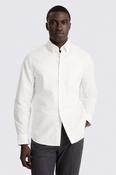Off White Washed Cotton Oxford Shirt image