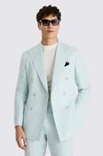 Italian Tailored Fit Aqua Linen-blend Suit