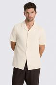 Ecru Knitted Cuban Collar Shirt image